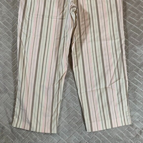 Talbots Womens 4 Pants Cropped Casual Capri Pink Striped Mid Rise Stretch - Picture 10 of 10